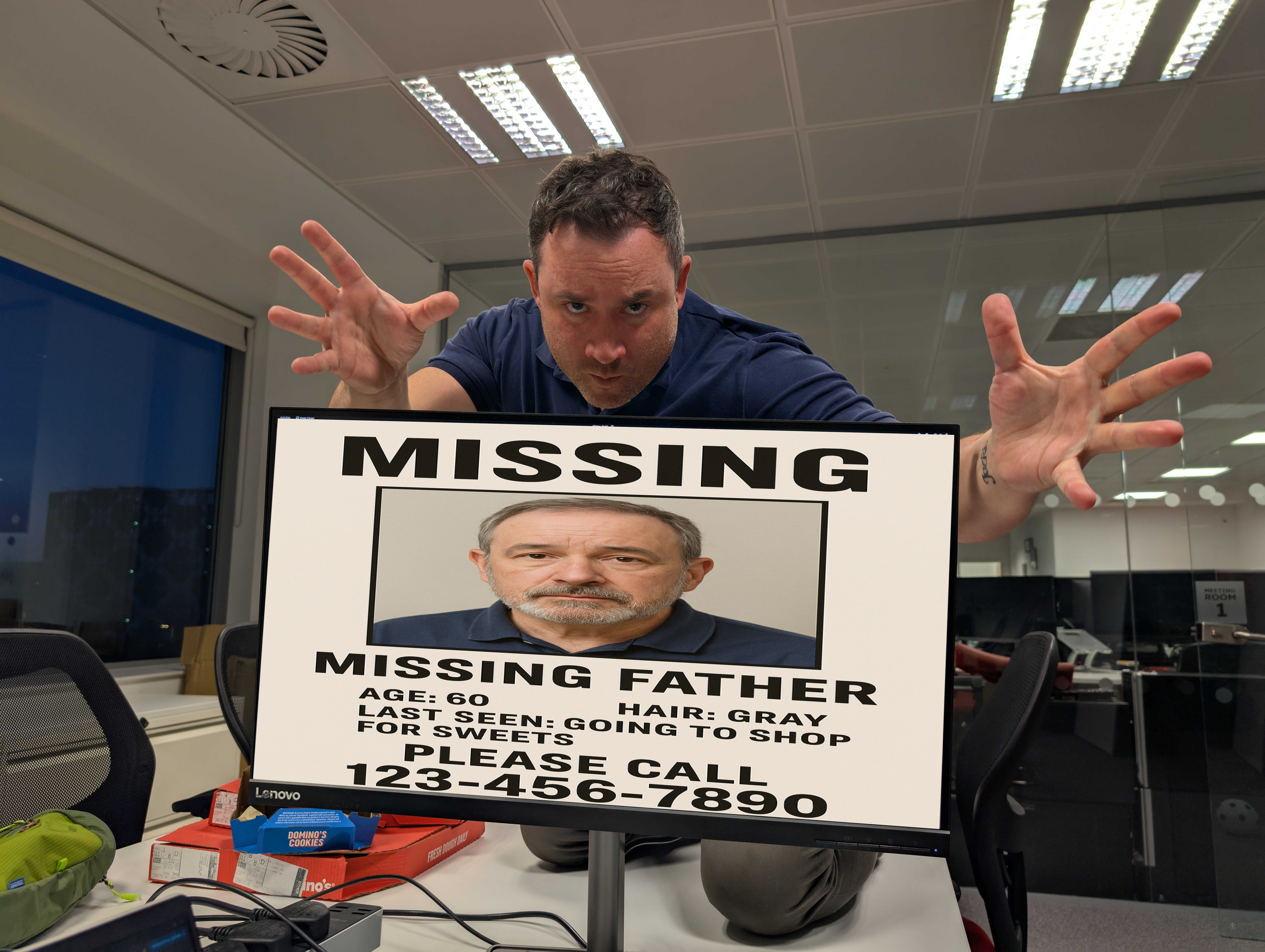 Paul's Dad Missing Poster